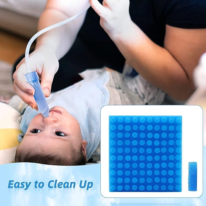 Nasal Aspirator Hygiene Sponges, Replacement for NoseFrida Nasal Aspirator Sponge, BPA, Phthalate & Latex Free (100 Pack)