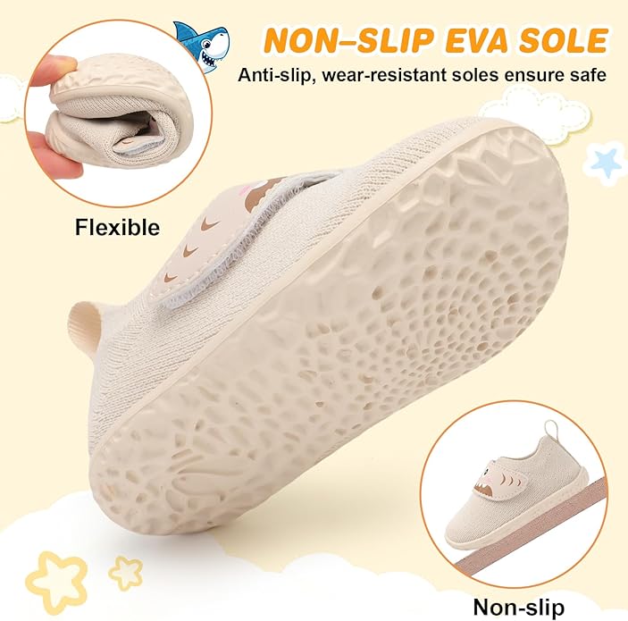 L-RUN Baby Shoes Boys Girls First Walking Shoes Infant Sneakers Toddler Crib Shoes Lightweight Breathable Non-Slip Soles