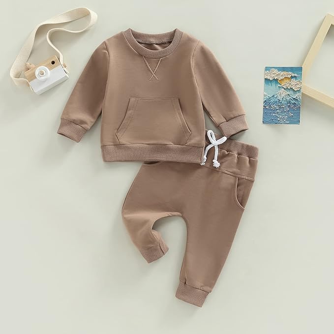 CIYCUIT Toddler Baby Boy Clothes Long Sleeve Sweatshirt Pants Set Fall Winter Outfits