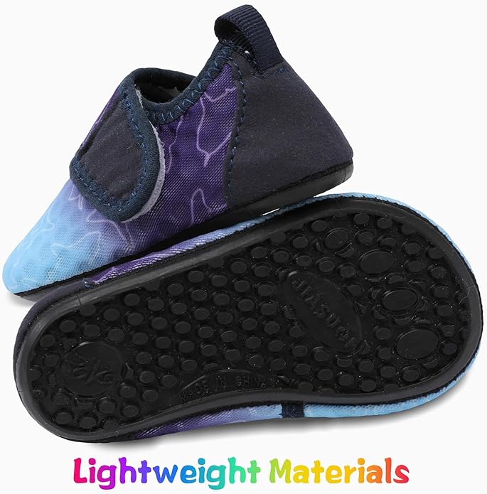 JIASUQI Baby Boys and Girls Barefoot Swim Water Skin Shoes Aqua Socks for Beach Swim Pool