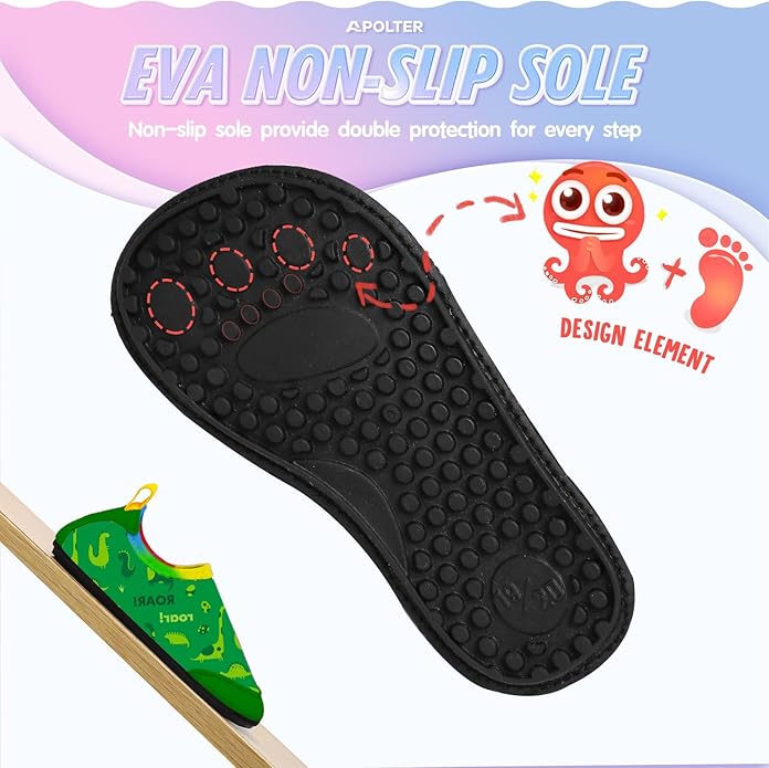 Baby Boys and Girls Swim Water Shoes Barefoot Aqua Socks Non-Slip for Beach Pool Toddler Kids