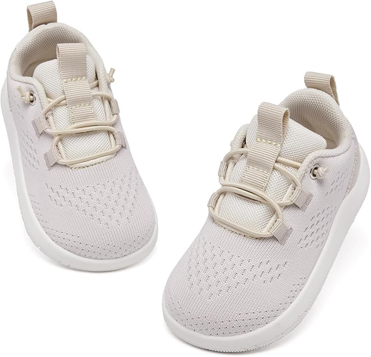 MORENDL Wide Toddler Shoes Baby Walking Shoes Girls Boys Zero Drop Minimalist Sneakers Slip On Tennis Shoe Breathable Naturally Flexible