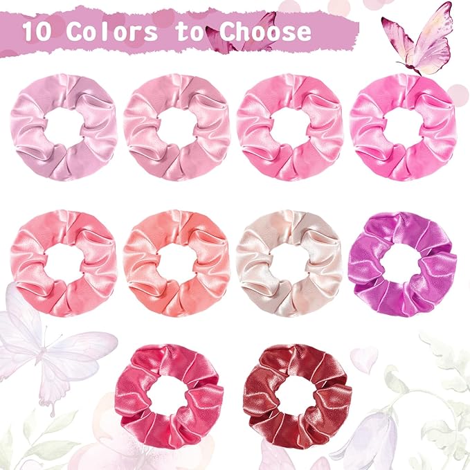 Yinkin 30 Sets Butterfly Baby Shower Favors for Girl, Include Pink Hair Ties Pink Scrunchies Butterfly Thank You Cards a Message from the Bump Baby Shower Sign Souvenirs for Guests