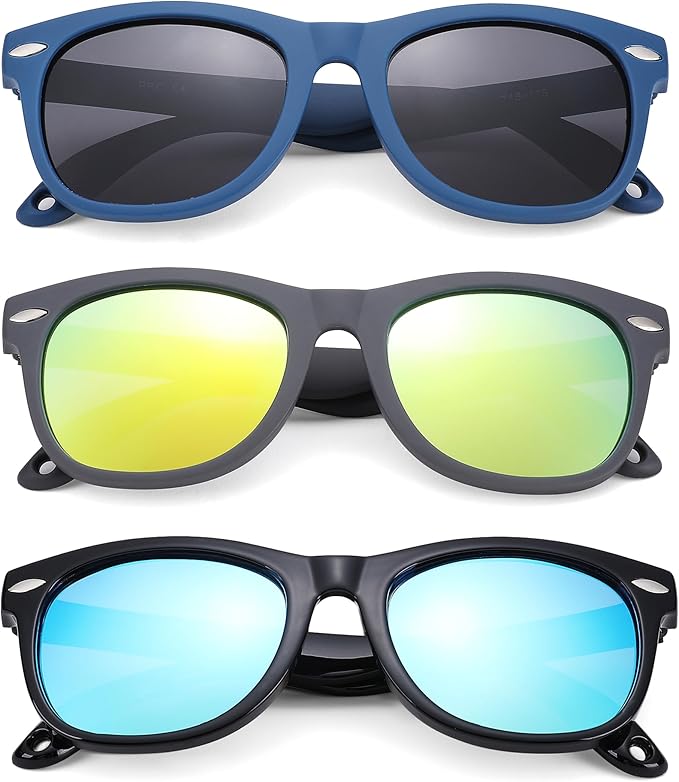 Polarized Baby Sunglasses with Strap - Unbreakable Flexible Infant Sunglasses for Toddlers Age 0-24 Months