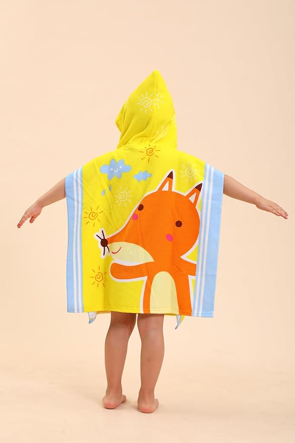 TEHALK Hooded Towels for Kids - Swimming Towels/Robes for Boys/Girls 2-10, Poncho Beach Towels with Hood