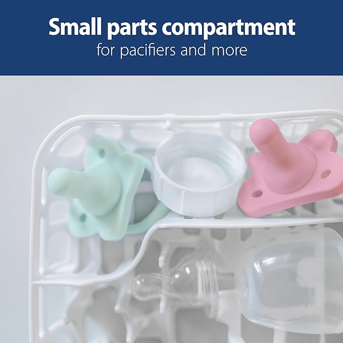 Dr. Brown's Dishwasher Basket for Small Baby Bottle Parts, Pacifiers, and Accessories, Clean, Store and Organize Newborn Essentials, BPA Free, Black