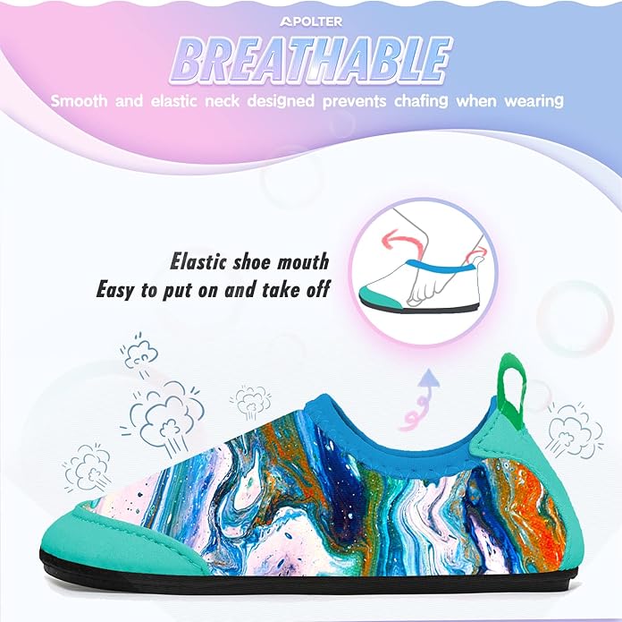 Baby Boys and Girls Swim Water Shoes Barefoot Aqua Socks Non-Slip for Beach Pool Toddler Kids