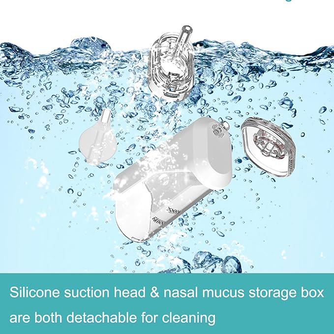 Electric Nasal Aspirator with Storage Box, 70Kpa Electric Nose Suction Nose Sucker for Baby,3 Silicone Tips,9 Suction Levels,Light Function,Anti-Reflux Design,BC-026