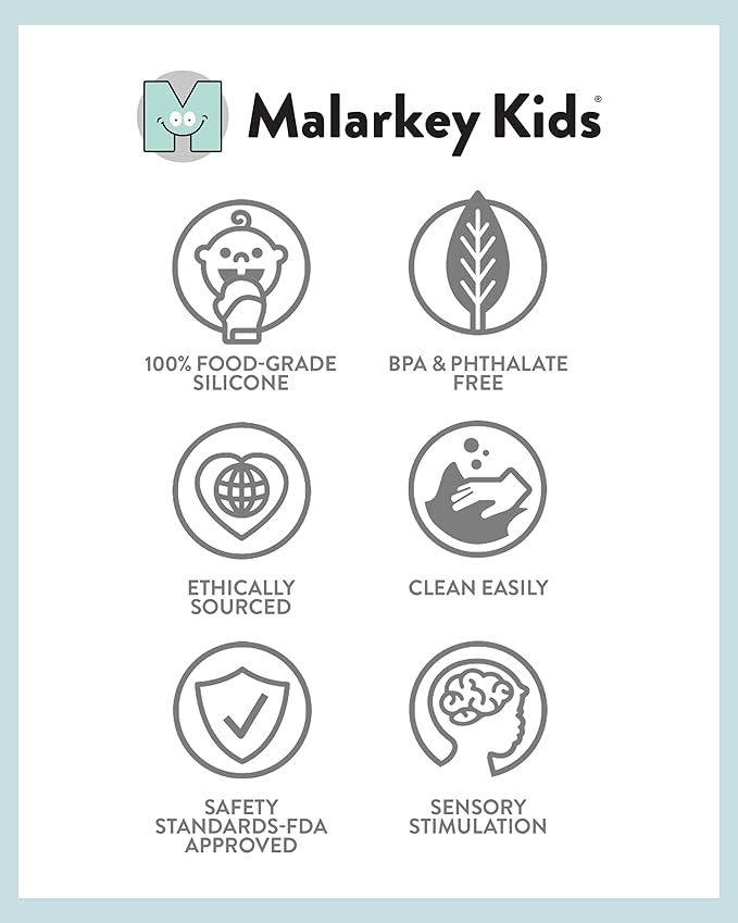 Malarkey Kids Stack N Chew - Mini Cubes Baby Chew Toy Monochrome - Develops Fine Motor Skills, Increases Grip Strength, Stimulates Hand-Eye Coordination (Earthy)