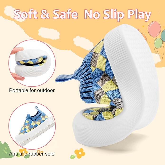VIFUUR Baby Shoes Girls Boys Toddler Sneakers Non-Slip First Walkers Shoes for Babies 6 9 12 18 24 Months