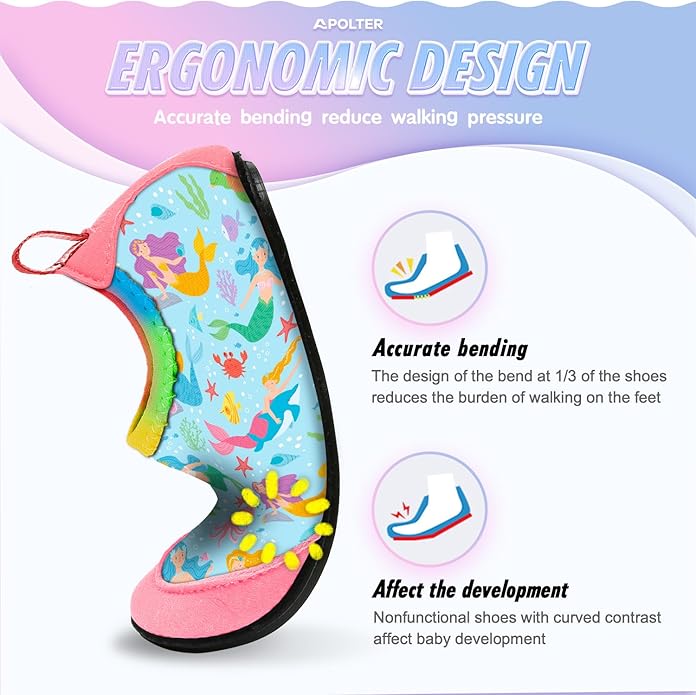 Baby Boys and Girls Swim Water Shoes Barefoot Aqua Socks Non-Slip for Beach Pool Toddler Kids