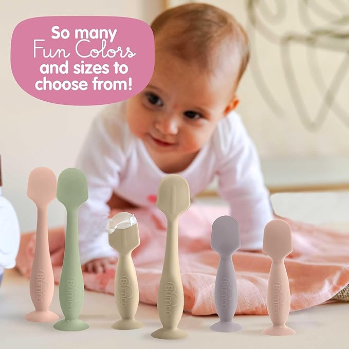 Bumco Baby Bum Brush + Mini Diaper Cream Spatula - BPA-Free Butt Spatula, Soft Diaper Spatula, Baby Diaper Cream Applicator, Mom-Invented Diaper Bag Essentials, Butt Spatula