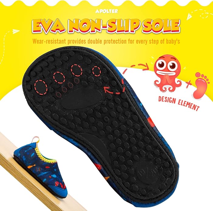 Baby Boys and Girls Swim Water Shoes Barefoot Aqua Socks Non-Slip for Beach Pool Toddler Kids