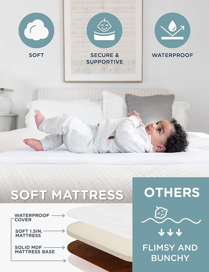 Baby Delight Beside Me Dreamer Bassinet | Bedside Sleeper | 6-Position Height Adjustment | Driftwood Grey