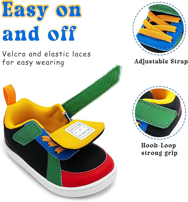 SKYWHEEL Toddler Wide Toe Box Barefoot Shoes Boys Sneakers Kids Tennis Shoes Comfort Lightweight Zero Drop Walking Shoe for Indoor/Outdoor Play