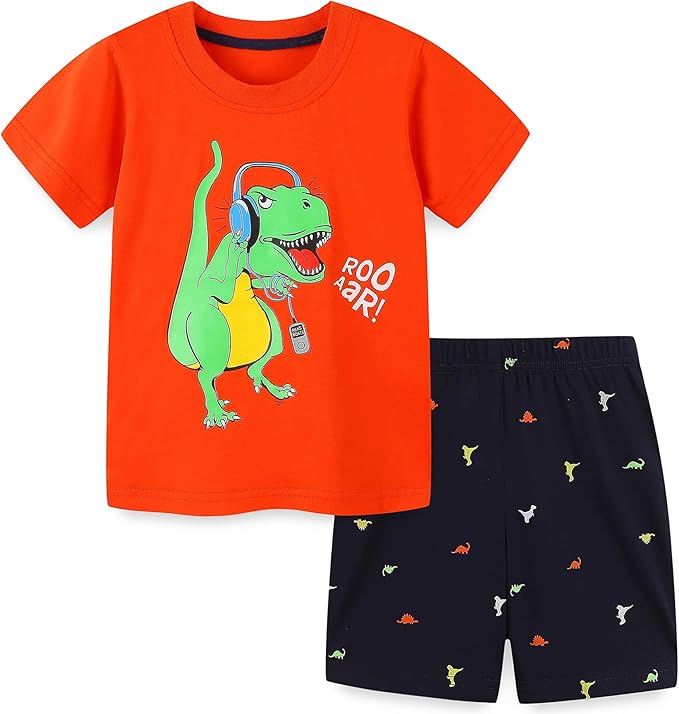 Baby Toddler Boy's Cotton Short Sleeve Tshirt and Short Set