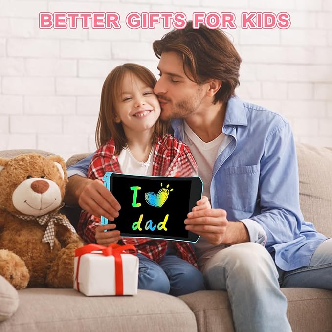 cimetech Toddler Girl Gifts Valentines Day, LCD Writing Tablet 2 Pack, Kids Toys for 3 4 5 Year Old Boys Girls, 8.5 Inch Coloring Books, Travel Essentials Activities, Birthday Gifts Toddler Age 1-3