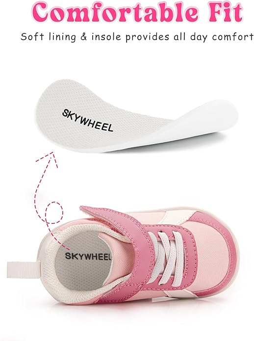 SKYWHEEL Toddler Wide Toe Box Barefoot Shoes Boys Sneakers Kids Tennis Shoes Comfort Lightweight Zero Drop Walking Shoe for Indoor/Outdoor Play