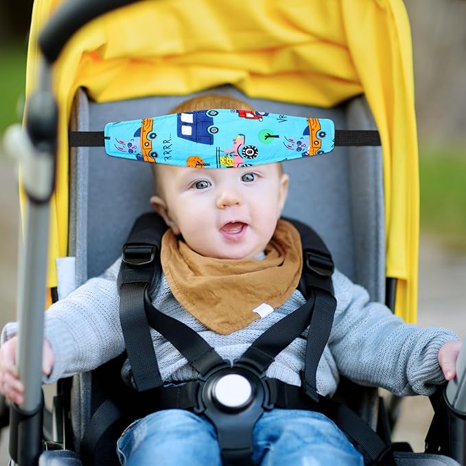 HESTYA 2 Pcs Carseat Head Support Toddler Stroller Seat Headrest for Sleeping Traveling Neck Relief Headband Strap for Kids Children Toddler Infant(Transportation)
