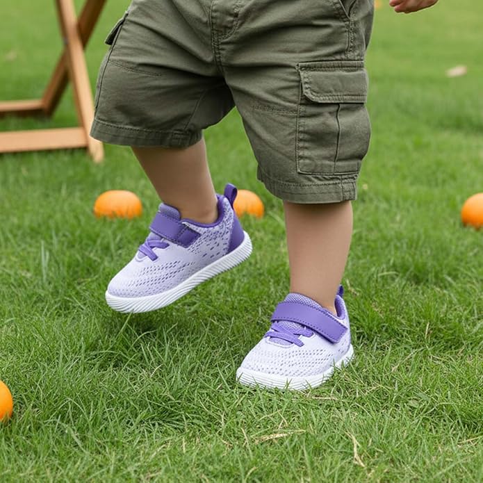 MORENDL Toddler Sneakers Baby Boys & Girls Barefoot Shoes Lightweight Breathable Walking Running Tennis Athletic Sport Shoes