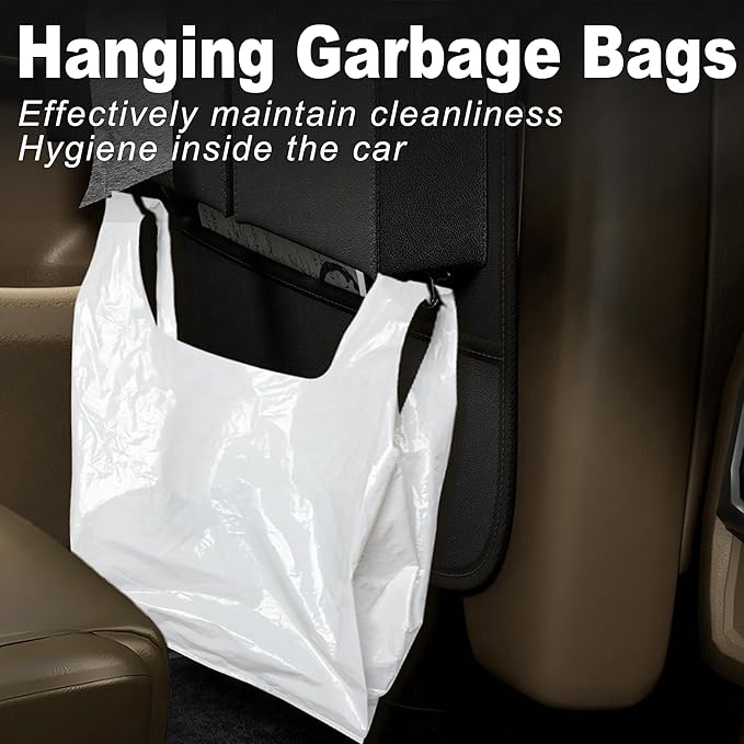 Car Seat Organizers,Multi-functional Back Seat Protectors, Storage Pouches, and Tray Holders (for Cars, Kids, Seat Back and Rear Seats) (Plain Black, 2 Pcs)