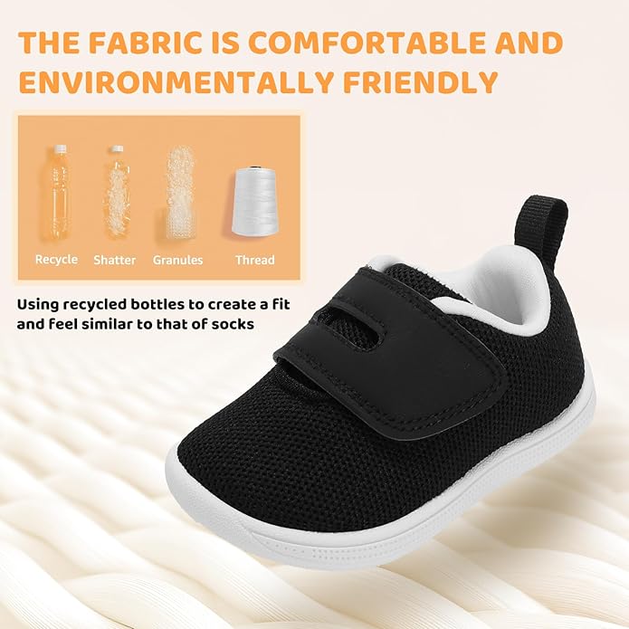 Baby Boy Girl Wide Toe Box Shoes Toddler Barefoot Shoe Non-Slip First Walking Infant Sneakers 6 9 12 18 24 Month