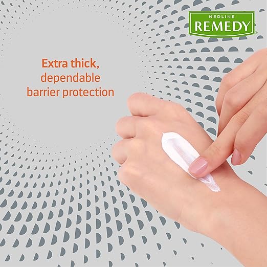 Medline Remedy Specialized Extra Thick Zinc Skin Paste (4 oz), Unscented, Micronized Zinc Oxide, Incontinence Cream, Diaper Rash, Barrier, Nourishing, Soothes Irritation, Wetness Protection