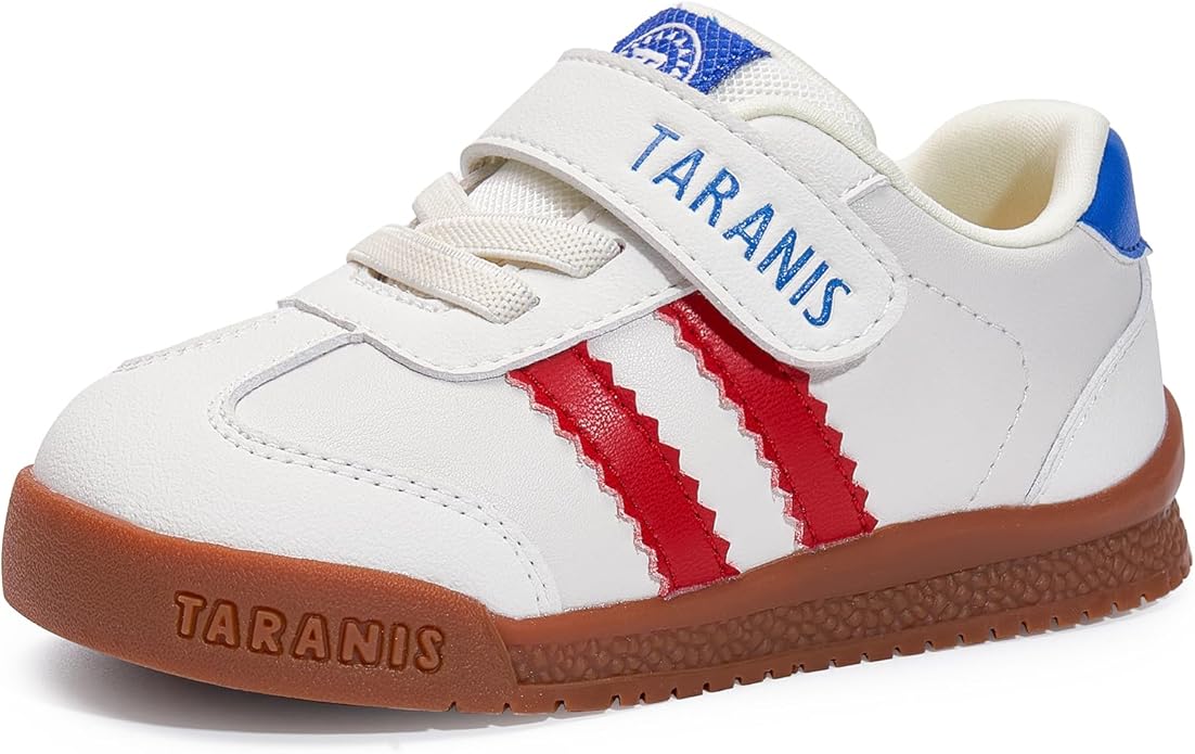 TARANIS Baby Shoes Toddler Sneakers - Wide Toe Box First Walker Shoes for Boys Girls, Easy Hook and Loop