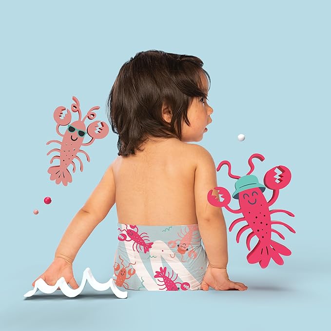 Hello Bello Premium Swim Diapers I Affordable and Eco-Friendly Disposable Swim Dipes for Babies and Kids I Size Medium - Diaper Size 4-5 (Pack of 2)