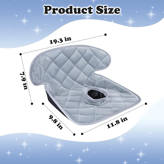 Babenest Car Seat Potty Protector Cover -Waterproof Carseat Training Liner for Baby &Toddler Shower Gift, Dry Piddle Pee Pad with Fun Designs for Strollers & Infant Car Seats (2pc Grey)
