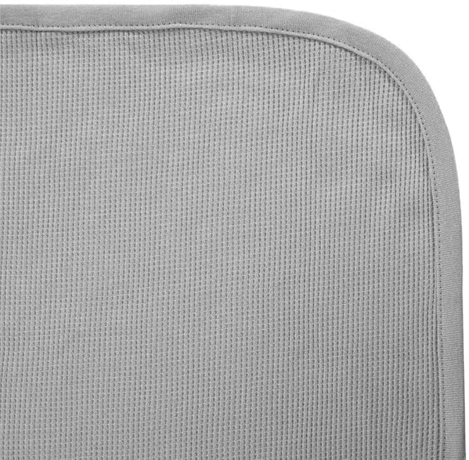 American Baby Company 100% Cotton Thermal Waffle Toddler Cot Blanket (36" x 48"), Soft, Breathable & Stretchy, Gray, for Boys and Girls, Versatile for Nap Time, Preschool and Travel