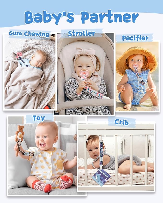 babygoal Flower Pacifier Clips 8 Pack 8PS51-B