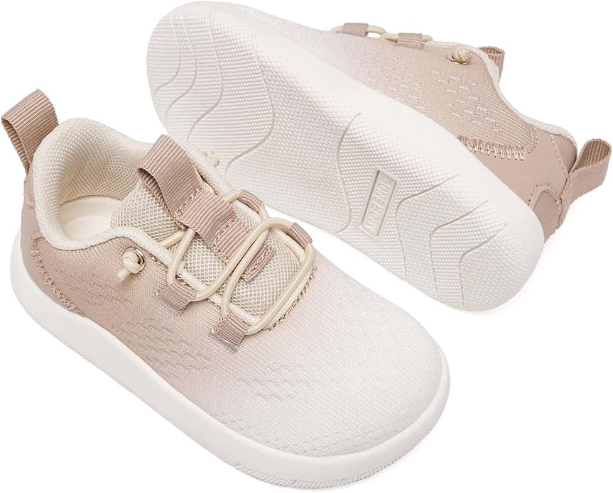 MORENDL Wide Toddler Shoes Baby Walking Shoes Girls Boys Zero Drop Minimalist Sneakers Slip On Tennis Shoe Breathable Naturally Flexible