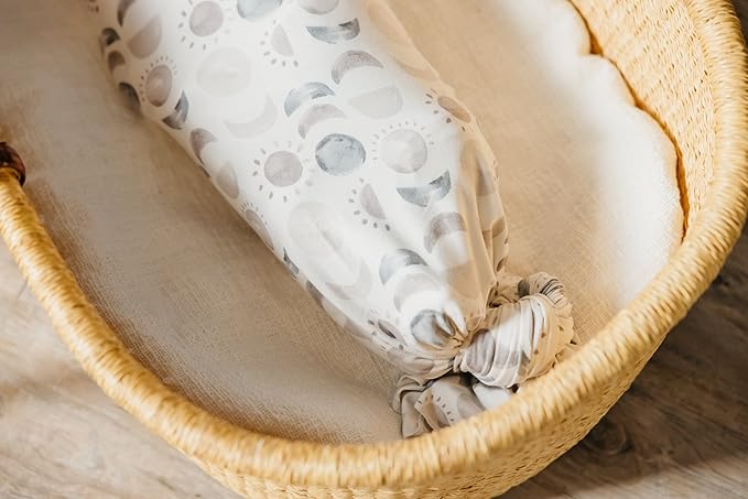 Copper Pearl Baby Swaddle Blanket - Premium Knit Baby Blanket, Large Soft Stretchy Receiving Blankets for Baby Boy and Girl, Swaddles for Newborn, Infant, and Toddler (Eclipse)
