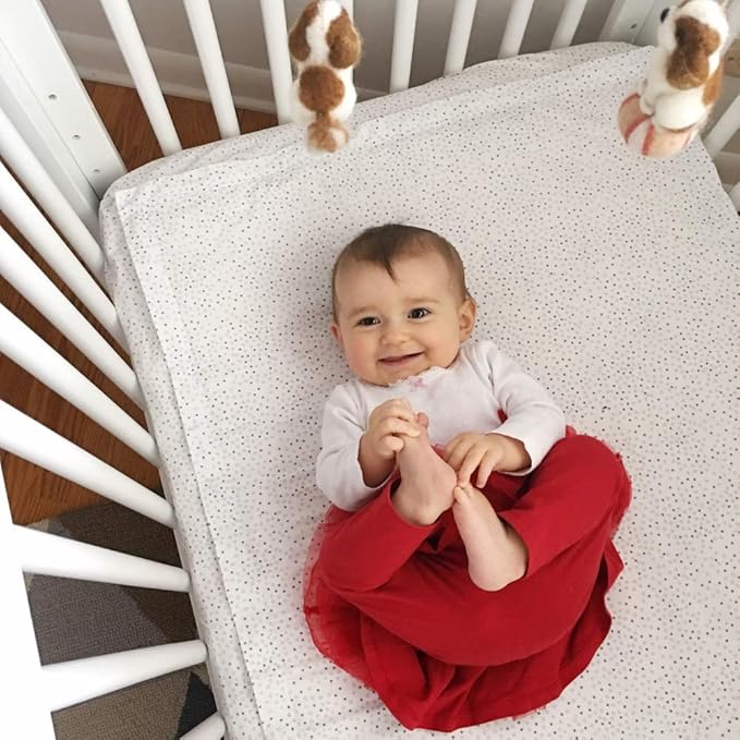 QuickZip Crib Sheet Set - Faster, Safer, Easier Baby Crib Sheets - Includes 1 Wraparound Base & 1 Zip-On Crib Sheet - Deep Navy 100% Cotton - Fits All Standard Crib Mattresses