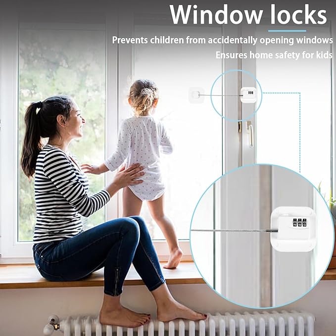 Fridge Lock Refrigerator Freezer Childproof Locks for Cabinets and Drawers Easy Install No Keys Needed Combo Lock Multifunctional Child Safety Cabinet Locks