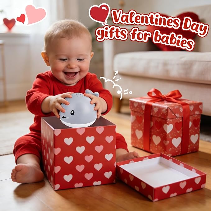 Gigilli Baby Bath Toys with 4 Modes, Bath Toys for Kids Ages 1-3, 1 Year Old Boy Girl Valentines Gifts for Babies 6-12-18 Months, Light Up Whale Bath Toy Toddler Birthday Bathtub Toy