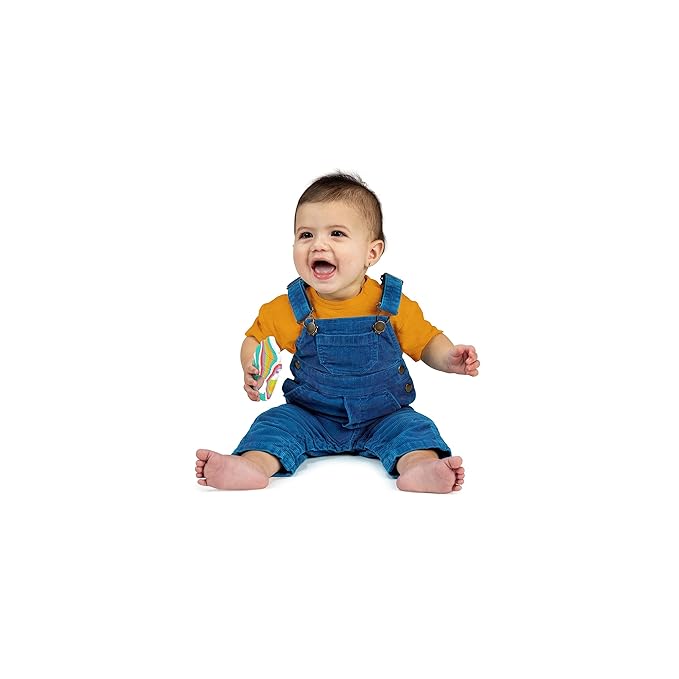 Bright Starts Soothing Soft Serve Silicone Teether, Easy-Grasp Ice Cream Cone, BPA Free, Unisex, 3 Months+