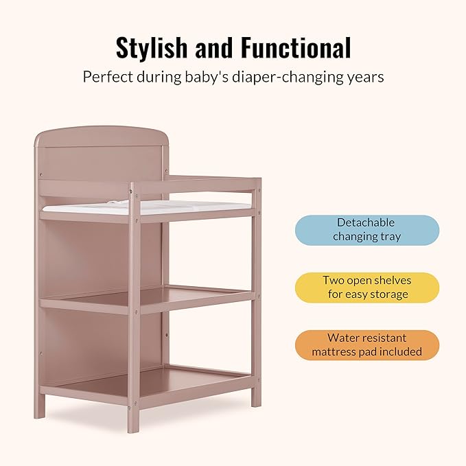 Dream On Me Anna 4 in 1 Full Size Crib and Changing Table Combo in Brown Sugar, Greenguard & JPMA Certified, Converts from Baby Crib to Toddler Bed and Day Bed
