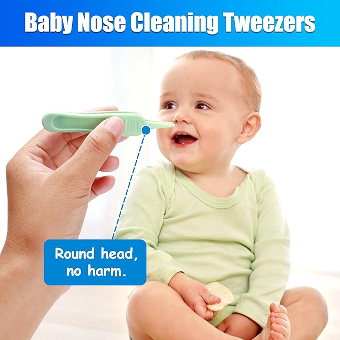 200-Pack of Premium Nasal Aspirator Hygiene Filters, Replacement for Baby Nasal Aspirator Filters, BPA, Phthalate & Latex-Free with Nose Cleaning Tweezer