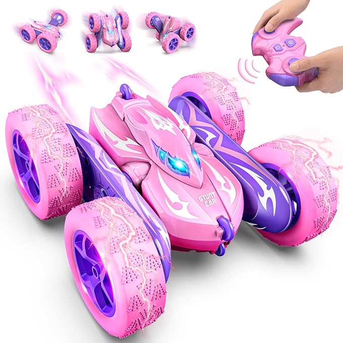 Remote Control Car,RC Cars for 4 5 6 7 8 9 10 11 12 Year Old Boy Double Sided 360°Flip 4WD Rechargeable Drift RC Race Car Boys Toys Birthday Gifts Christmas Basket Stuffers for Kids Age 4-12