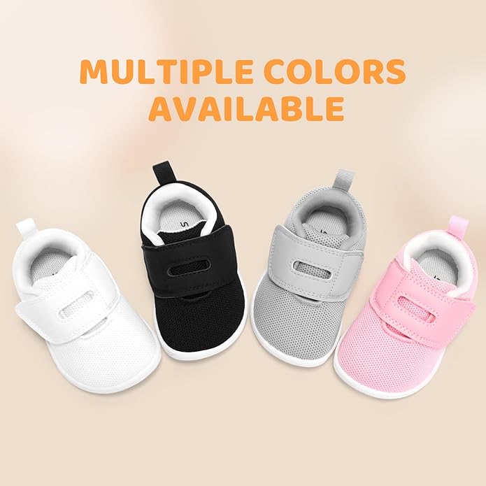 Baby Boy Girl Wide Toe Box Shoes Toddler Barefoot Shoe Non-Slip First Walking Infant Sneakers 6 9 12 18 24 Month