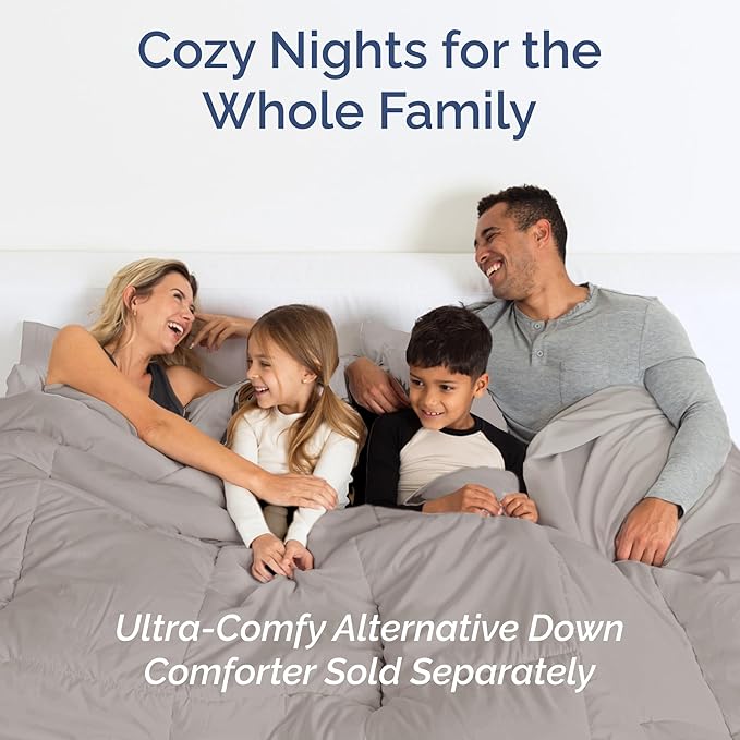 Full XL Size 4 Piece Sheet Set - Comfy Breathable & Cooling Bed Sheets Set - Hotel Luxury Bedding for Women, Men, Kids, Teens, Boys & Girls - Deep Pockets, Soft, Wrinkle Free - Oeko-Tex - Light Grey
