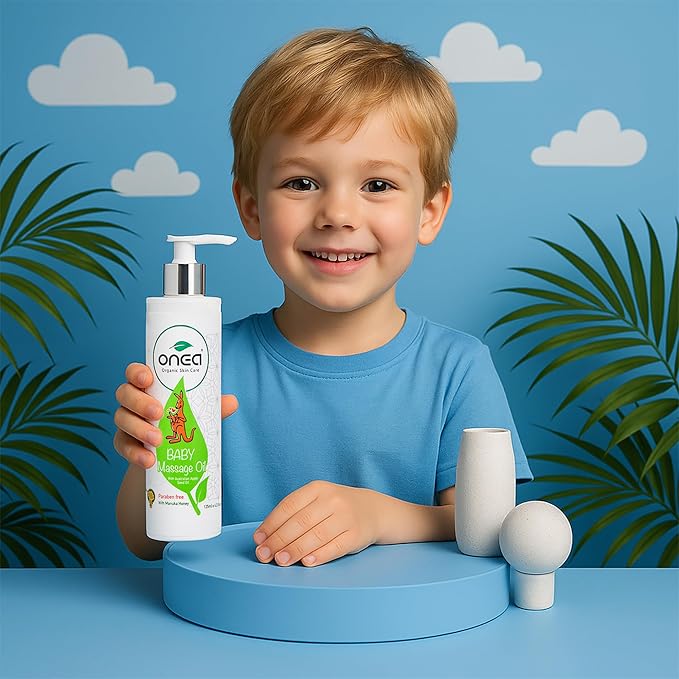 ONEA Baby Massage Oil - Enriched with Australian Botanicals, Sandalwood Oil and Manuka Honey - Hydrates, Nourishes, Protects Sensitive Skin - 4.2 oz