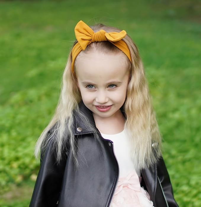 Baby Girl Headbands-Infant,Toddler Cotton Handmade Hairbands with Bows Child Hair Accessories