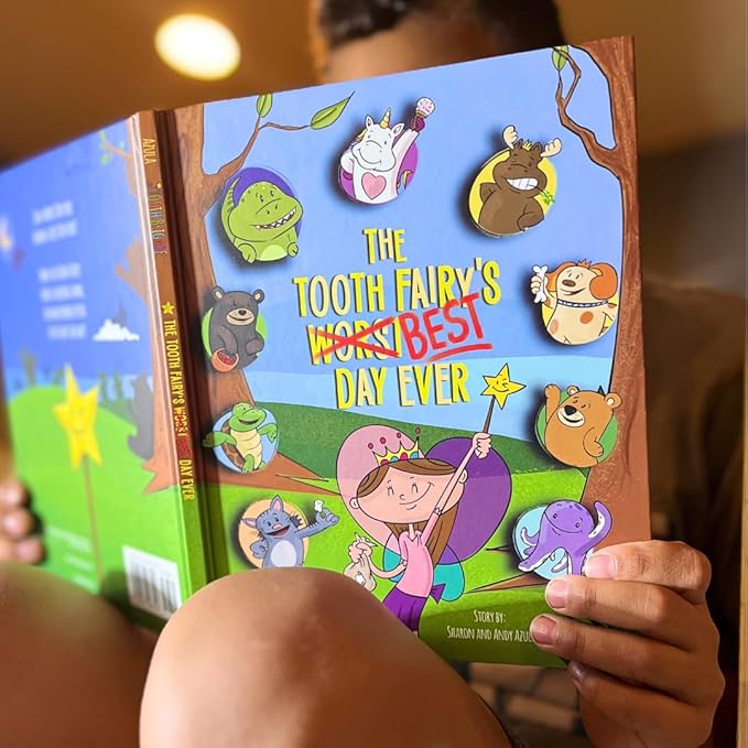 OBI Dog Tooth Fairy Pillow and Book Bundle | 8" Plush with Pocket for Lost Teeth & Hardcover Storybook w/Tracker, Q&A for Boys Girls Children of All Ages