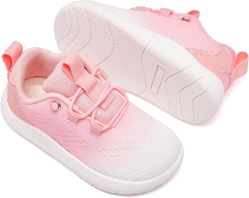 MORENDL Wide Toddler Shoes Baby Walking Shoes Girls Boys Zero Drop Minimalist Sneakers Slip On Tennis Shoe Breathable Naturally Flexible