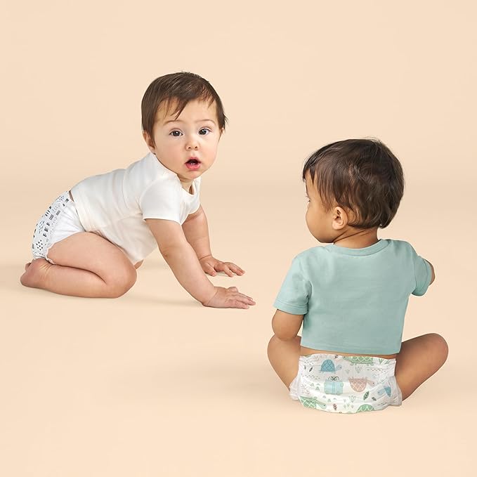 The Honest Company Comfort Dry Disposable Diapers for Sensitive Skin, Hypoallergenic, Fragrance-Free, Turtle Time + Pattern Play, Club Box Size 2 (12-18 lbs), 72 Count