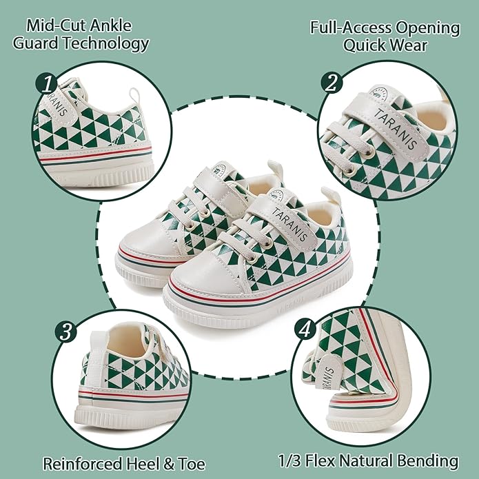 TARANIS Baby Squeaky Shoes Walking Sneakers with On/Off Squeaker Switch Non-Slip First Walkers Soft Rubber Toe Breathable Mesh