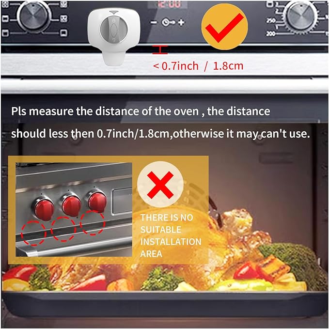 Oven Lock Child Safety Baby Proof Oven Door Lock for Toddlers Heat-resistant Adhesive no Tools Need or Drill (White-2Pcs)
